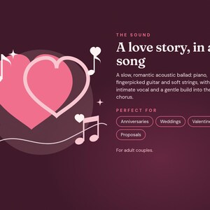 The sound: romantic ballad and the occasions it suits