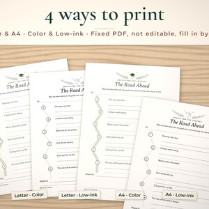 Keepsake page in Letter and A4, color and low-ink