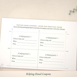 Close-up of the Helping-Hand Coupons page