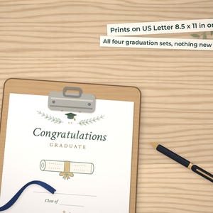 Congratulations Graduate sign from the bundle on a clipboard