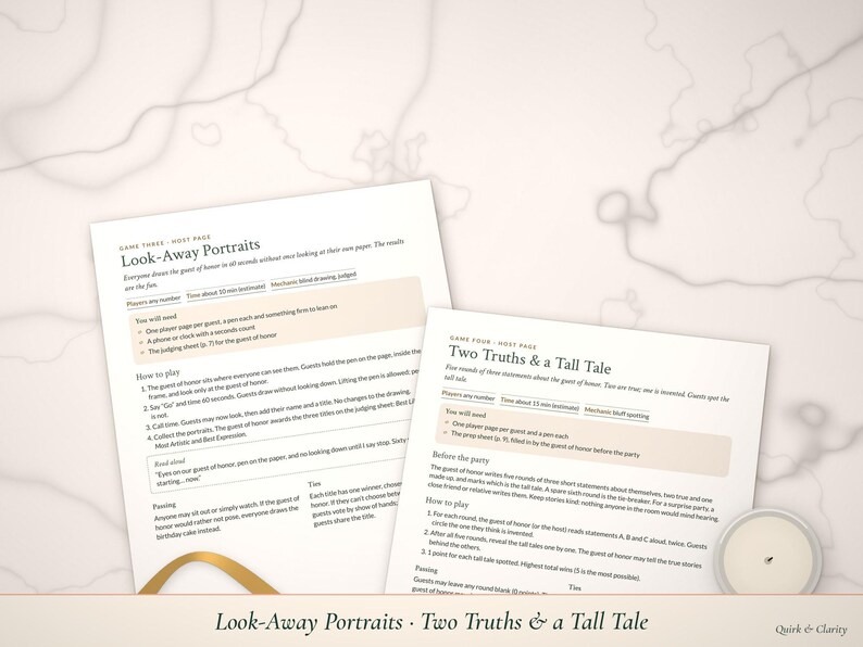 Adult Birthday Party Games, 6 Printable Grown-Up Party Activities for Any Milestone (Digital Download) image 5