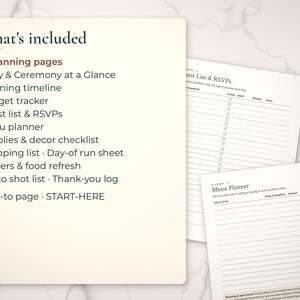 List of 11 graduation planning pages