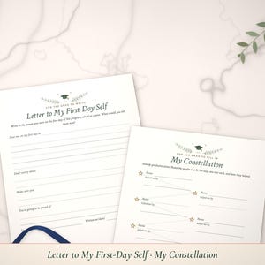 Letter to My First-Day Self and My Constellation pages