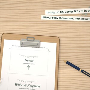 Games page on a clipboard at true size