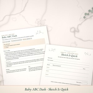 Baby ABC Dash and Sketch It Quick pages