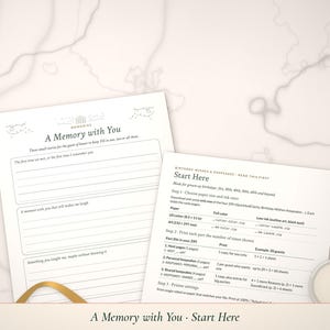 A Memory with You and Start Here pages