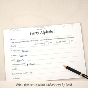 Adult Birthday Party Games, 6 Printable Grown-Up Party Activities for Any Milestone (Digital Download) image 6