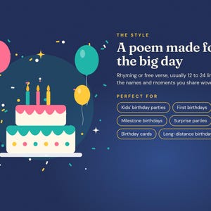 Poem style, rhyming or free verse, and the occasions this poem suits
