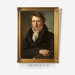 Antique Portrait of a Victorian Man Painting Printable | Dignified Gentleman | Digital Art | Artporium Prints | PEV0013