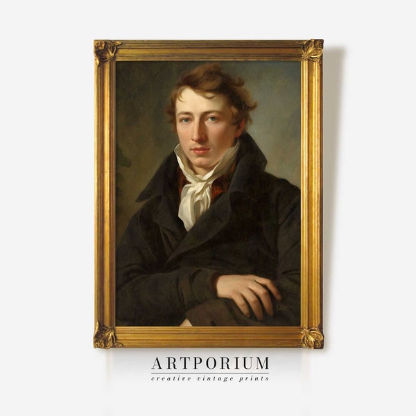 Antique Portrait of a Victorian Man Painting Printable | Dignified Gentleman | Digital Art | Artporium Prints | PEV0013