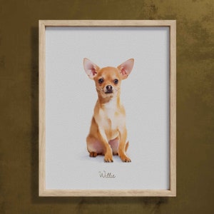 Mini Custom Watercolor Pet Portrait, Dog Portrait from Photos, Pet Painting, Tiny Paintings, Miniature Painting