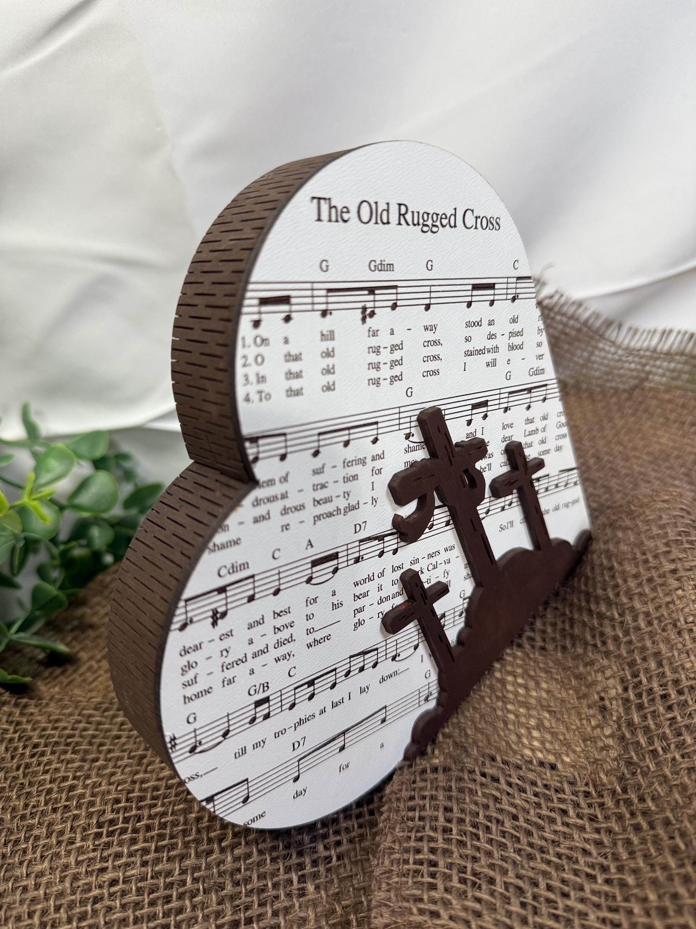 Easter Rugged Cross The Old Rugged Cross, Easter Decoration, Easter Shelf Sitter, Easter ...
