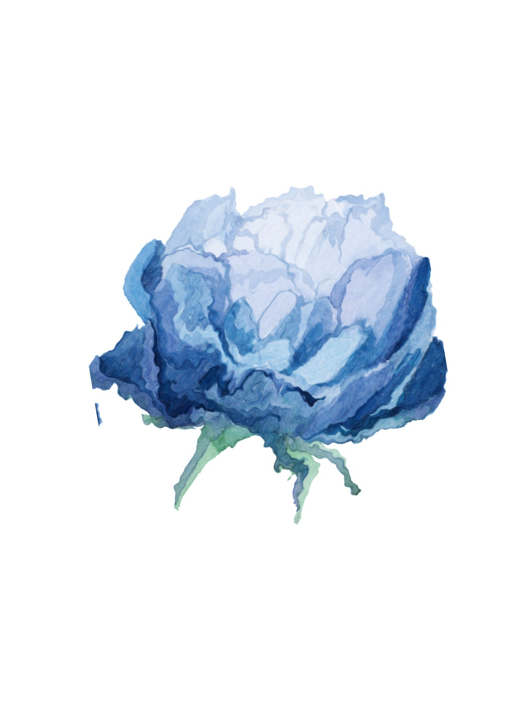 Floral Flower Art Minimalist Melting Flower Poster Print Made to Order ...