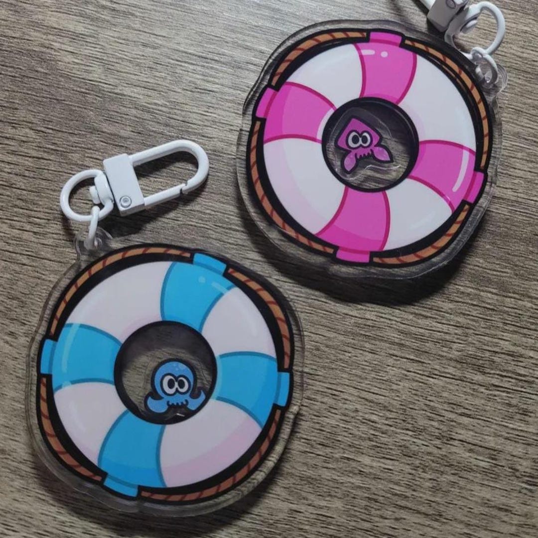 Inkling and Octoling Salmon Run Failure Shaker Charm Keychain - Etsy UK
