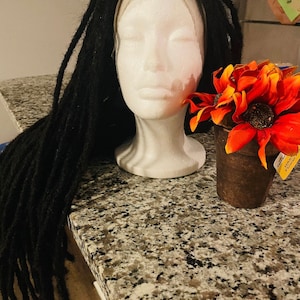 Human hair loc Lacefront wig