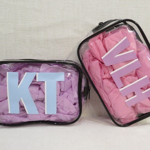 Clear Toiletry Bags, Clear Toiletry Pouch, Clear Travel Bags, Clear Makeup Bag, Toiletry Bag, Travel Bag, Toiletry Bag, Bag with Custom name
