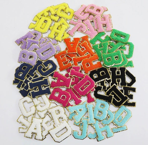 Iron on Letter Patches, Self Adhesive Letter Patches, Iron on and Self  Adhesive Patches, Chenille Letters, Varsity Letter Patches, Letters 