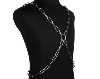 BX-66 chain harness for rave, techno, Berghain, underground, festival