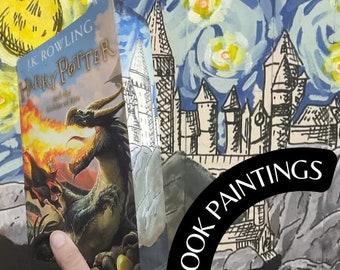 Custom Book Paintings: Fore-edge paintings Book Series Hand Painted