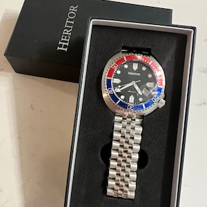 Brand New Heritor Morrison Automatic HERHR7611 Mens Pepsi Bezel Black Dial Divers Watch Etsy