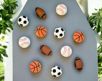 BLUE TOP 48 Zweiseitige Sportball-Cupcake-Topper – Baseball, Basketball, Fußball, Rugby – Partydeko Aus Bambus BLUE TOP 48 Zweiseitige Sportball-Cupcake-Topper – Baseball, Basketball, Fußball, Rugby – Partydeko Aus Bambus