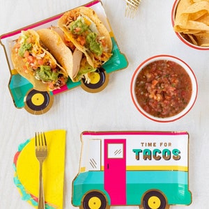 Fiesta Tableware Set, Taco Truck Plates, Taco Napkins, Fiesta Party, Fiesta Party Decorations, Cinco de Mayo, Taco Tuesday, Taco Party