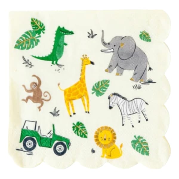 Safari Napkins, Safari Party, Safari Baby Shower, Safari Decorations, Wild One Birthday, Safari Birthday, Zoo Birthday, Animal Party