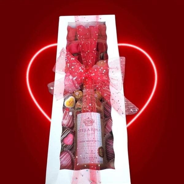 Rose and Wine Box Etsy