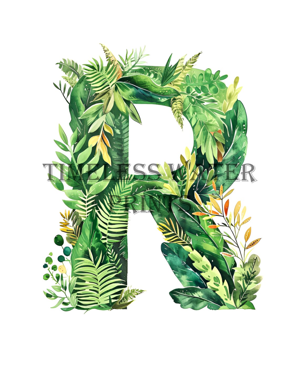 Jungle Themed Alphabet Letters, Letter R, Instant Download, Digital ...