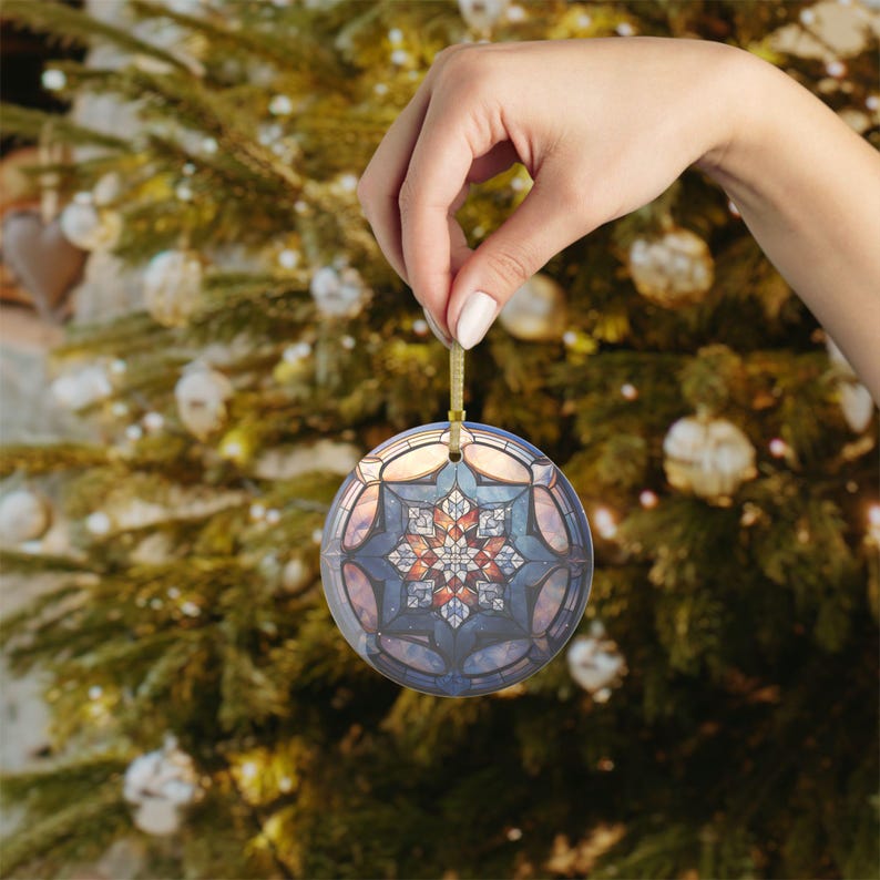 Snowflake Glass 2024 Ornament, Christmas Ornament, White Elephant Gift