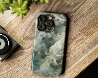 Running Horses Phone Case, Dreamy Cell Phone Cover, Art Cell Phone Case - Apple iPhone Case, Samsung Phone Case, Google Pixel Case