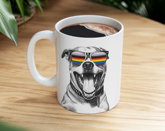 Show-Me-Your-Pitties Mug, Funny LGBTQ+ Coffee Mug, Rainbow Mug, Gift for Gays, Gift for Lesbians