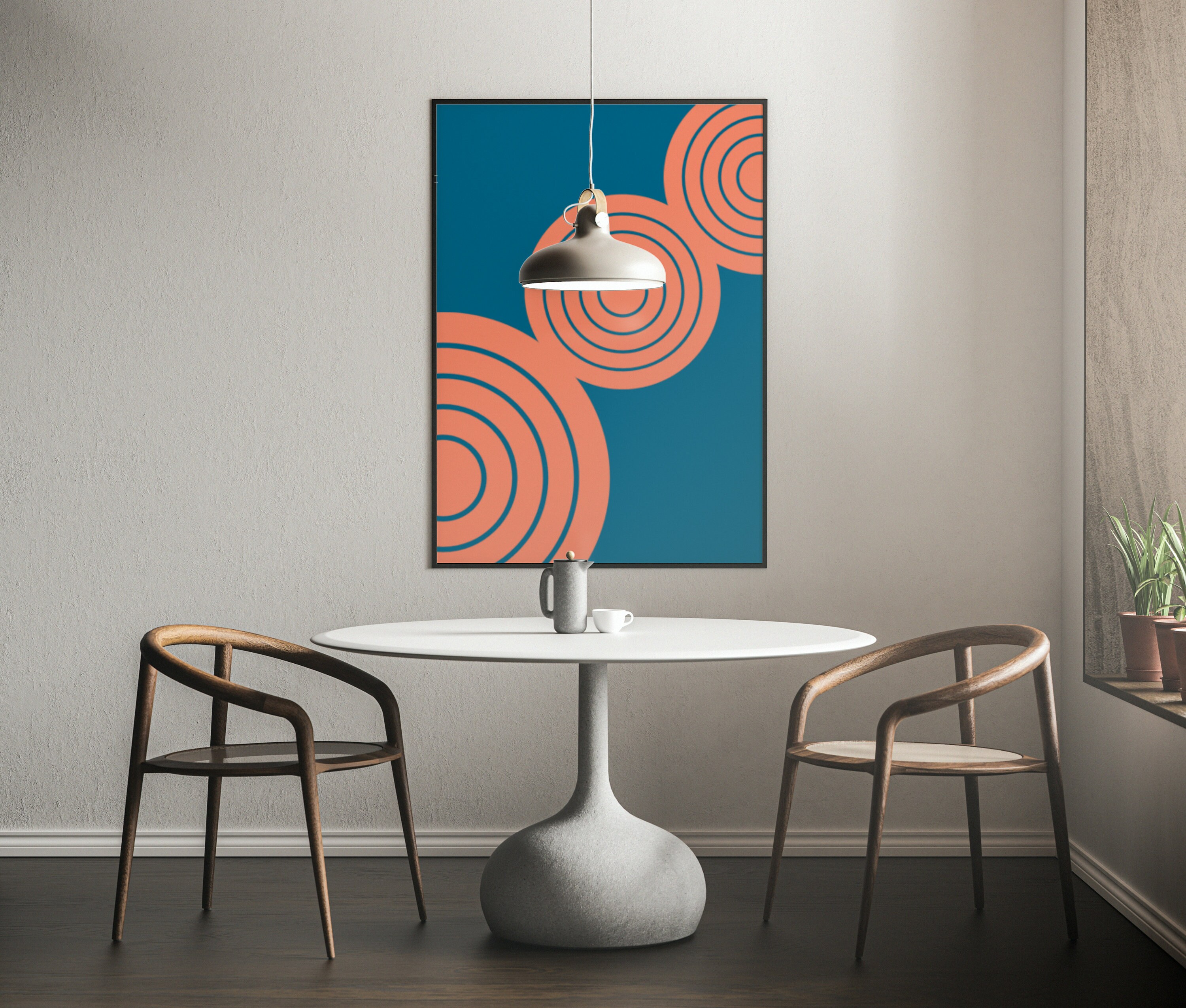 Luna Circular Art Bold Color Art Digital Home Decor Sandi Circular Wall