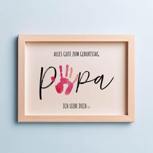 Handprint Gift | Birthday | Dad | Personalized Crafts | Digital Download for Printing
