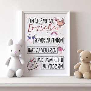 Abschied Erzieher Poster | Digitaler Download zum Ausdrucken