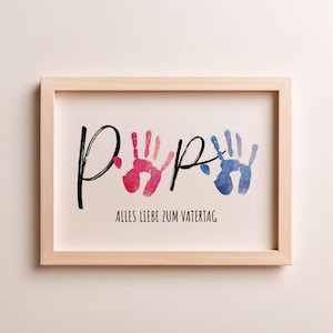 Father&#39;s Day Handprint Gift | Dad | Personalized Crafts | Digital Download for Printing