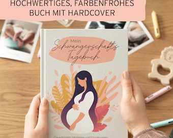 Schwangerschaftstagebuch | gratis Baby Countdown | 112 personalisierbare Seiten  | 18 x 24cm | Geschenke Schwangerschaft
