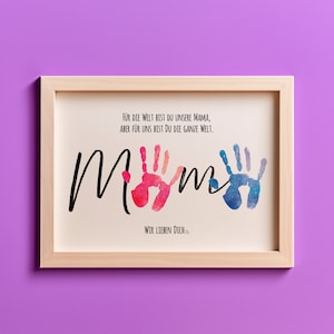 Impronta regalo | Nostra mamma | Artigianato personalizzato | Download digitale per la stampa