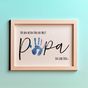 Gift handprint | Best dad | Personalized crafts | Digital download for printing