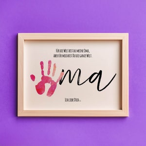 Impressão de mão de presente | Vovó | Artesanato Personalizado | Download digital para impressão