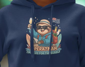 Funny Sloth Hoodie: Wine Lover Gift