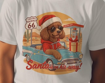 Funny Santa Dog T-Shirt: Christmas Gift for Dog Lovers