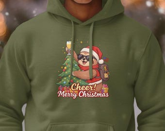 Funny Sloth Christmas Hoodie: Holiday Party Festive Design