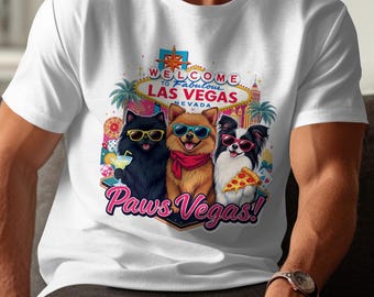 Funny Dogs Vegas T-Shirt: Humorous Pet Tee for Dog Lovers