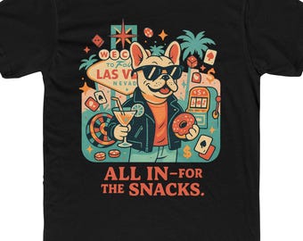 Las Vegas Snack Lover Crew Tee: Fun Unisex Cotton T-Shirt
