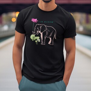 Thai Elephant Tee-Minimal Elephant T-Shirt, Thailand Travel Gift, Cultural Animal Tee