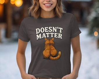 Funny Orange Tabby Cat T-Shirt, Sarcastic Pet Lover Tee, Retro Style