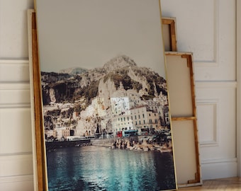 Panoramische foto Amalfikust - Italiaanse kustprint - digitale download