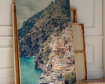 Positano Amalfiküste Druck - Luftaufnahme, Küstenkunst - Digitaler Download