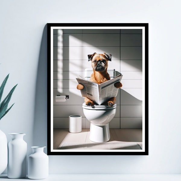 Welsh Terrier  Wall Art, Funny Bathroom Print, Toilet Poster,Terrier  in Toilet, Bathroom Art, Welsh Terrier  Printable, Digital Download